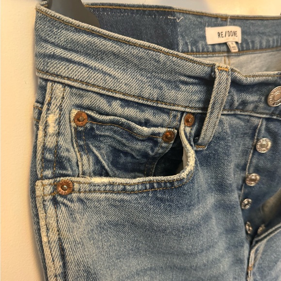 Re/Done Blue Distressed Women's Jeans - Picture 11 of 16